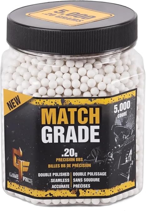 Game Face .20g 6mm Match Grade Airsoft BBs